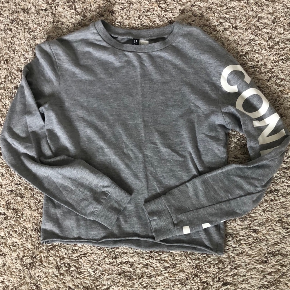🔴Gray confident long sleeve top